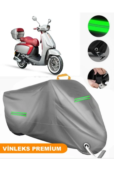 MotoEN  Vinleks Gri Arora Mojito 125 Uyumlu Motosiklet Brandası Lüx Kalite (Kilit Uyumlu) ürün görseli