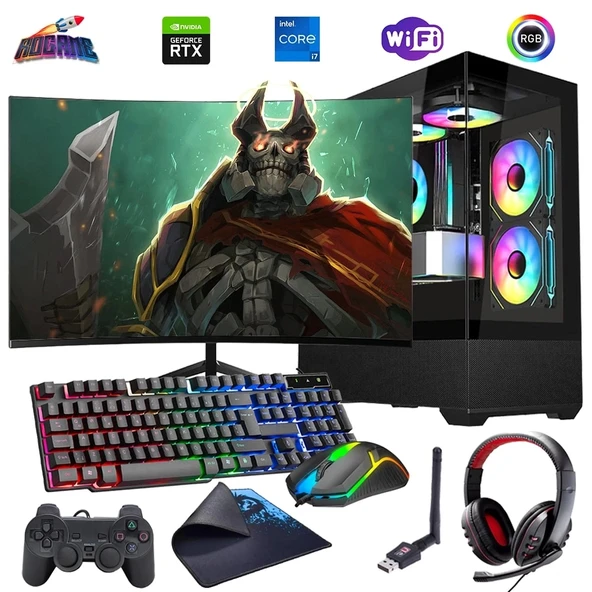 i7 13700F 16GB DDR4 1TB m2 12GB RTX3060 24" Monitörlü Oyun Bilgisayarı (Gaming SET) ürün görseli