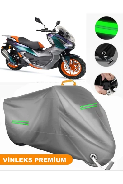 MotoEN  Vinleks Gri Arora Beatrix Uyumlu Motosiklet Brandası Lüx Kalite (Kilit Uyumlu) ürün görseli