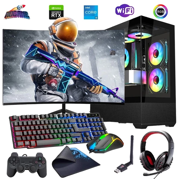 i5 14400F 16GB DDR4 1TB m2 12GB RTX3060 24" Monitörlü Oyun Bilgisayarı (Gaming SET) ürün görseli