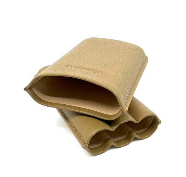 Parmida Deri Puro Kılıfı/Seyahat Humidoru Üçlü - Sütlü Kahve - 6