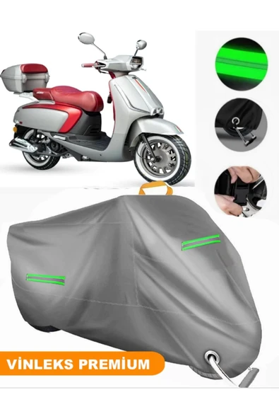 MotoEN  Vinleks Gri Arora Mojito Pro S Uyumlu Motosiklet Brandası Lüx Kalite (Kilit Uyumlu) ürün görseli