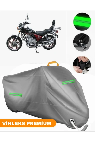 MotoEN  Vinleks Gri Arora YM 150-A Uyumlu Motosiklet Brandası Lüx Kalite (Kilit Uyumlu) ürün görseli