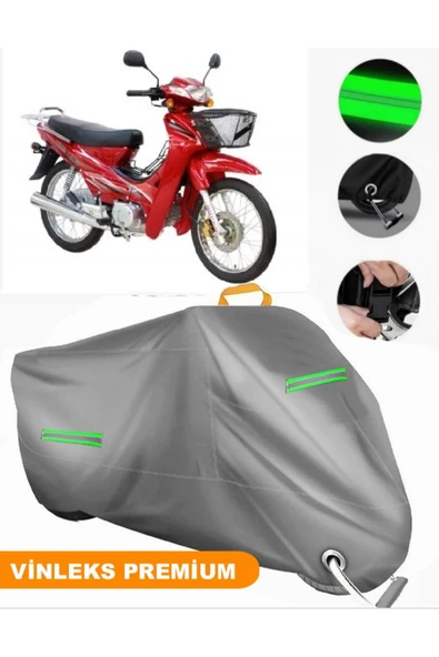 MotoEN  Vinleks Gri Asya AS 100-7 Turkcub Lüks Uyumlu Motosiklet Brandası Lüx Kalite (Kilit Uyumlu) ürün görseli