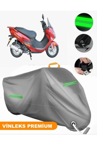 MotoEN  Vinleks Gri Asya AS 150 T 7B Uyumlu Motosiklet Brandası Lüx Kalite (Kilit Uyumlu) ürün görseli 1