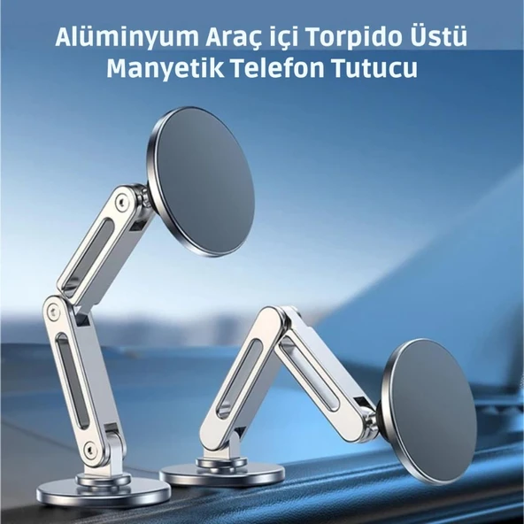 Polham Pro Seri Nano Yapışkanlı Magsafeli Manyetik Telefon Tutucu, Torpido Üstü, Masaüstü Telefon Tutucu - 2