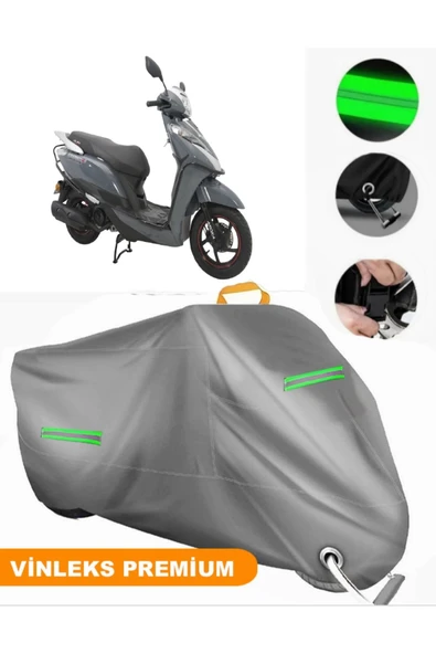 MotoEN  Vinleks Gri Arora Leader 50 Uyumlu Motosiklet Brandası Lüx Kalite (Kilit Uyumlu)