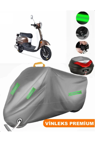 MotoEN  Vinleks Gri Arora Dazzle 125 Arka Çanta Uyumlu Motosiklet Brandası (Kilit Uyumlu) ürün görseli 1