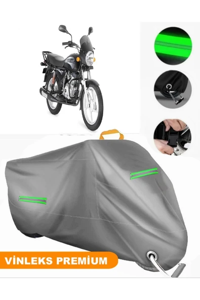 MotoEN  Vinleks Gri Bajaj Boxer Uyumlu Motosiklet Brandası Lüx Kalite (Kilit Uyumlu) ürün görseli