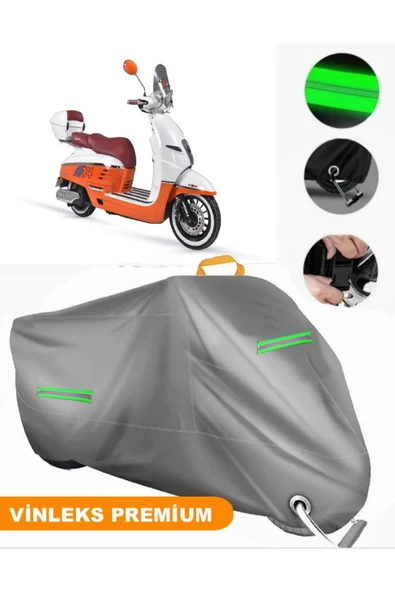 MotoEN  Vinleks Gri Arora Malibu Uyumlu Motosiklet Brandası Lüx Kalite (Kilit Uyumlu) ürün görseli