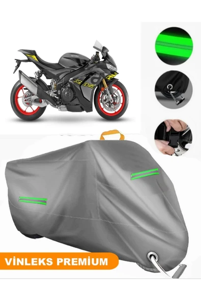 MotoEN  Vinleks Gri Aprilia RSV4 1100 Uyumlu Motosiklet Brandası Lüx Kalite (Kilit Uyumlu) ürün görseli 1