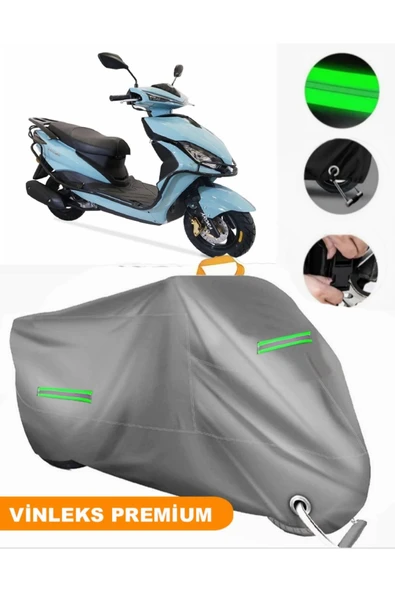 MotoEN  Vinleks Gri Arora Freedom 125 Uyumlu Motosiklet Brandası Lüx Kalite (Kilit Uyumlu)