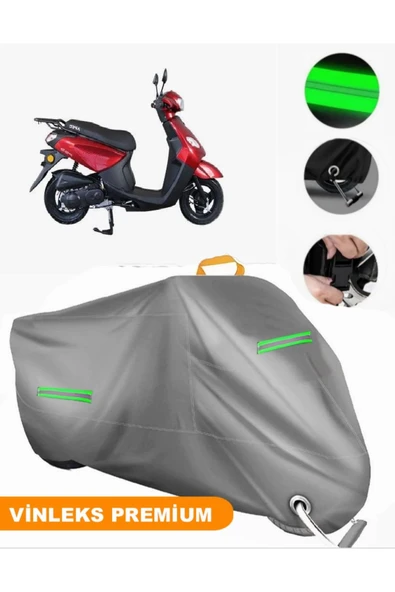 MotoEN  Vinleks Gri Apec PS3 Uyumlu Motosiklet Brandası Lüx Kalite (Kilit Uyumlu) ürün görseli