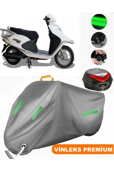 MotoEN  Vinleks Gri Arora AR 100T 2A Special Arka Çanta Uyumlu Motosiklet Brandası (Kilit Uyumlu) ürün görseli