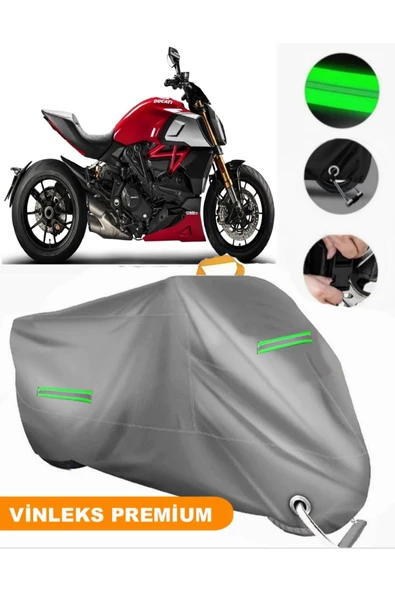 MotoEN  Vinleks Gri Ducati Diavel XDiavel Uyumlu Motosiklet Brandası Lüx Kalite (Kilit Uyumlu) ürün görseli