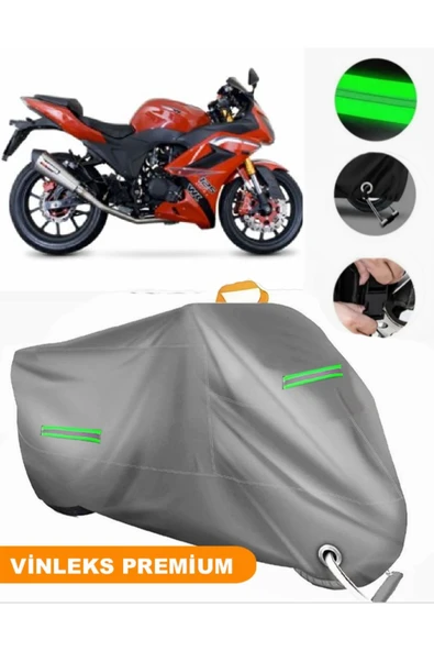 MotoEN  Vinleks Gri BuMoto/Jinling Calibre 250CC Uyumlu Motosiklet Brandası Lüx Kalite (Kilit Uyumlu) ürün görseli