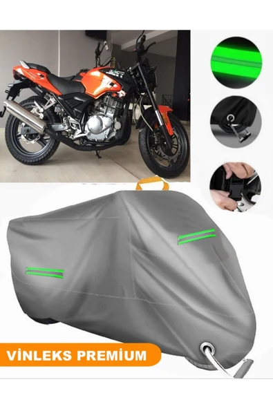 MotoEN  Vinleks Gri BuMoto/Jinling Ventura F250CC Uyumlu Motosiklet Brandası Lüx Kalite (Kilit Uyumlu) ürün görseli