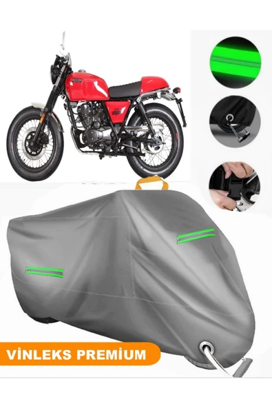 MotoEN  Vinleks Gri Brixton BX 125 R Uyumlu Motosiklet Brandası Lüx Kalite (Kilit Uyumlu) ürün görseli
