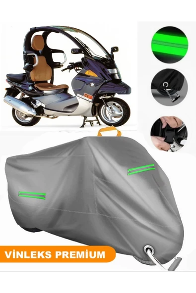 MotoEN  Vinleks Gri Bmw C1 Uyumlu Motosiklet Brandası Lüx Kalite (Kilit Uyumlu) ürün görseli