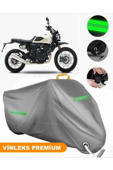 MotoEN  Vinleks Gri Brixton Crossfire 500 XC Uyumlu Motosiklet Brandası Lüx Kalite (Kilit Uyumlu) ürün görseli