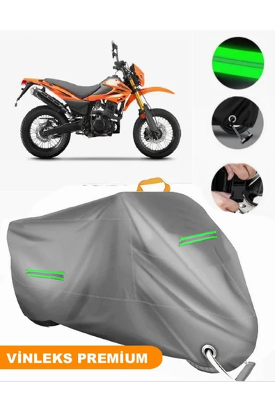 MotoEN  Vinleks Gri BuMoto/Jinling Eagle XR 250CC Uyumlu Motosiklet Brandası Lüx Kalite (Kilit Uyumlu) ürün görseli 1