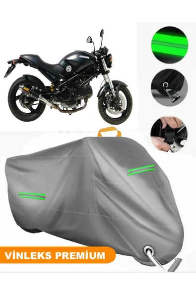 MotoEN  Vinleks Gri Ducati Monster 695 Uyumlu Motosiklet Brandası Lüx Kalite (Kilit Uyumlu) ürün görseli