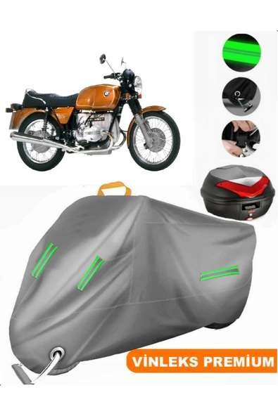 MotoEN  Vinleks Gri Bmw R 60-7 Arka Çanta Uyumlu Motosiklet Brandası (Kilit Uyumlu) ürün görseli