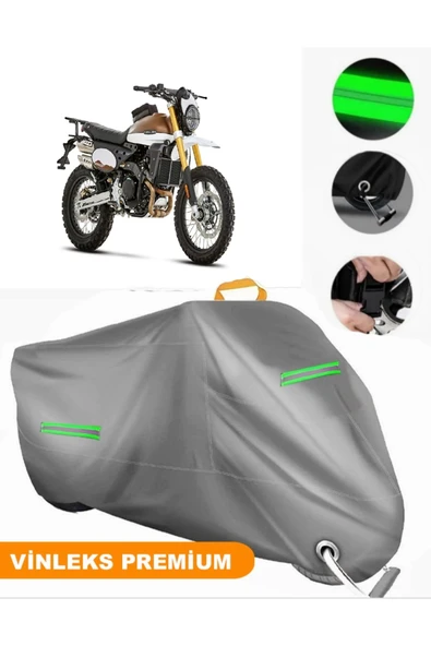 MotoEN  Vinleks Gri CABALLERO 500 Explorer Uyumlu Motosiklet Brandası Lüx Kalite (Kilit Uyumlu) ürün görseli