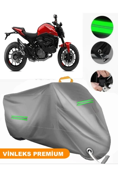 MotoEN  Vinleks Gri Ducati Monster 937 Uyumlu Motosiklet Brandası Lüx Kalite (Kilit Uyumlu) ürün görseli