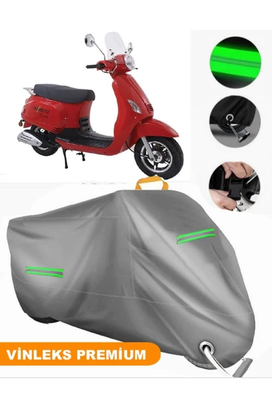 MotoEN  Vinleks Gri BuMoto/Jinling Monetti 150CC Uyumlu Motosiklet Brandası Lüx Kalite (Kilit Uyumlu) ürün görseli 1