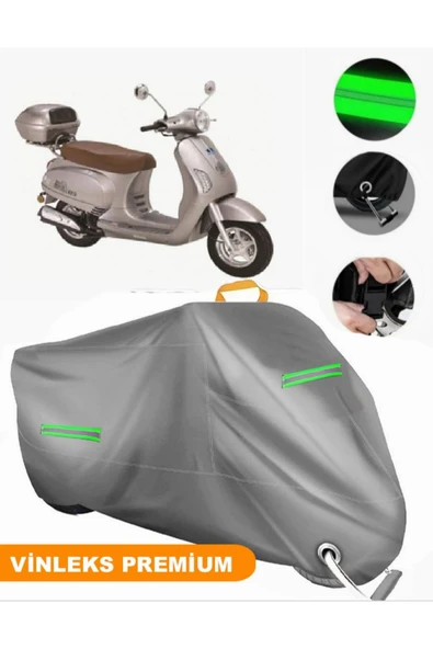 MotoEN  Vinleks Gri Bisan Sardes 125 Uyumlu Motosiklet Brandası Lüx Kalite (Kilit Uyumlu) ürün görseli