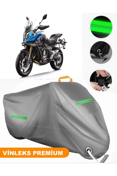 MotoEN  Vinleks Gri CF Moto 650MT Uyumlu Motosiklet Brandası Lüx Kalite (Kilit Uyumlu) ürün görseli