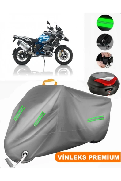 MotoEN  Vinleks Gri Bmw R 1200 GS Adventure Arka Çanta Uyumlu Motosiklet Brandası (Kilit Uyumlu) ürün görseli