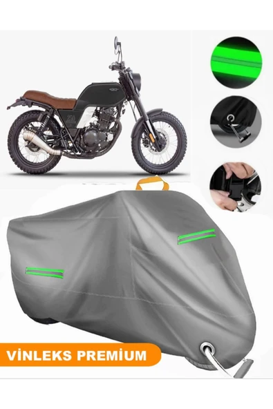 MotoEN  Vinleks Gri Brixton Felsberg 250 Uyumlu Motosiklet Brandası Lüx Kalite (Kilit Uyumlu) ürün görseli