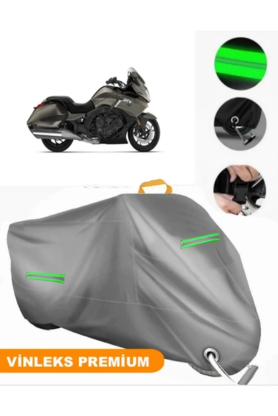 MotoEN  Vinleks Gri Bmw K 1600 Bagger Uyumlu Motosiklet Brandası Lüx Kalite (Kilit Uyumlu) ürün görseli