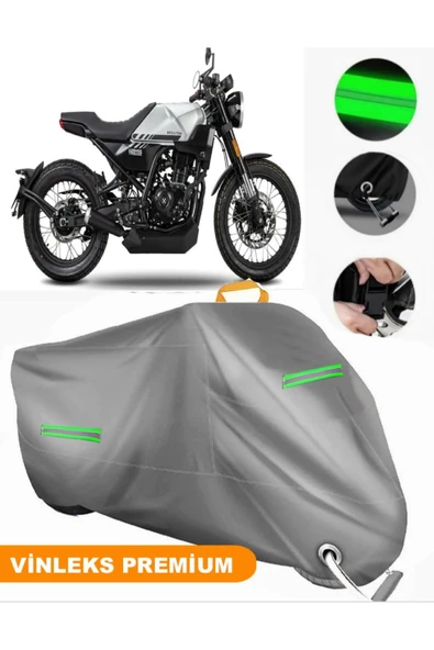 MotoEN  Vinleks Gri Brixton Crossfire 125 Uyumlu Motosiklet Brandası Lüx Kalite (Kilit Uyumlu) ürün görseli