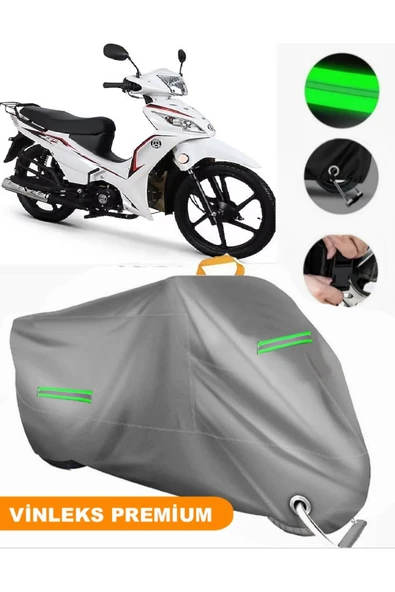 MotoEN  Vinleks Gri Dorado Akida Cub 125 Uyumlu Motosiklet Brandası Lüx Kalite (Kilit Uyumlu) ürün görseli