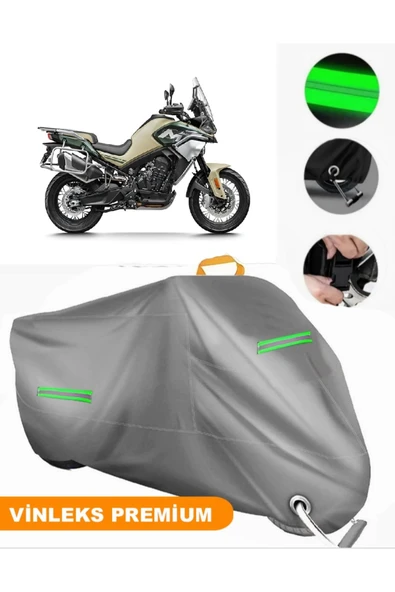 MotoEN  Vinleks Gri CF Moto 800MT Sport Uyumlu Motosiklet Brandası Lüx Kalite (Kilit Uyumlu) - 1