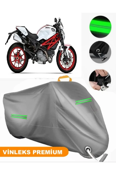 MotoEN  Vinleks Gri Ducati Monster 796 Uyumlu Motosiklet Brandası Lüx Kalite (Kilit Uyumlu) ürün görseli