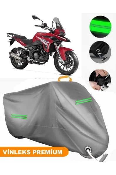 MotoEN  Vinleks Gri Benelli TRK 251 Uyumlu Motosiklet Brandası Lüx Kalite (Kilit Uyumlu) ürün görseli