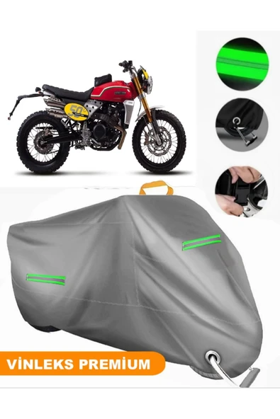 MotoEN  Vinleks Gri CABALLERO 500 Anniversary Uyumlu Motosiklet Brandası Lüx Kalite (Kilit Uyumlu) ürün görseli