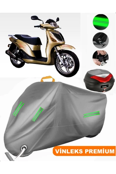 MotoEN  Vinleks Gri Dorado Sandor 250 Arka Çanta Uyumlu Motosiklet Brandası (Kilit Uyumlu) ürün görseli