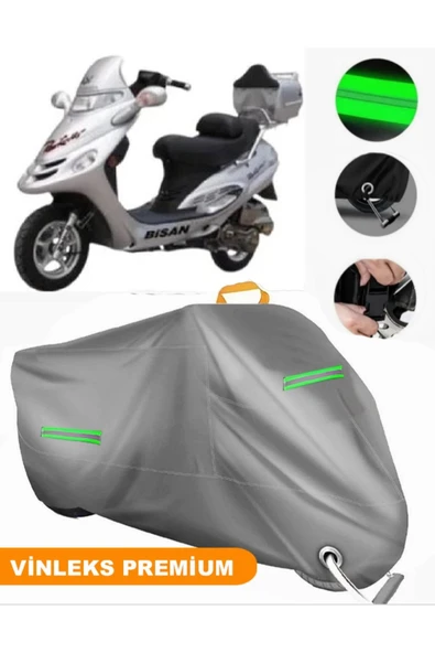 MotoEN  Vinleks Gri Bisan Pasific 150 Uyumlu Motosiklet Brandası Lüx Kalite (Kilit Uyumlu) ürün görseli