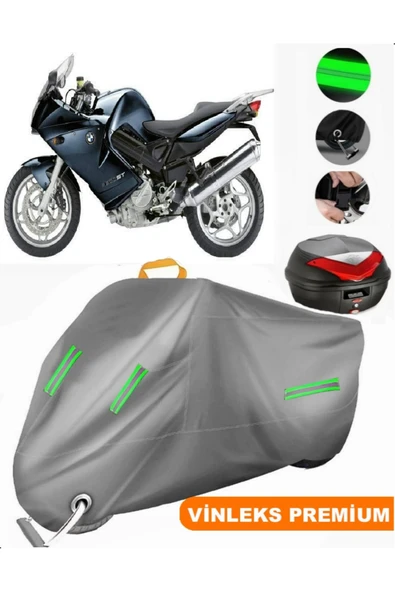 MotoEN  Vinleks Gri Bmw F 800ST Arka Çanta Uyumlu Motosiklet Brandası (Kilit Uyumlu) ürün görseli 1