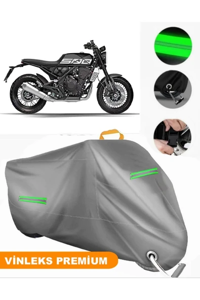 MotoEN  Vinleks Gri Brixton Crossfire 500 Uyumlu Motosiklet Brandası Lüx Kalite (Kilit Uyumlu) ürün görseli