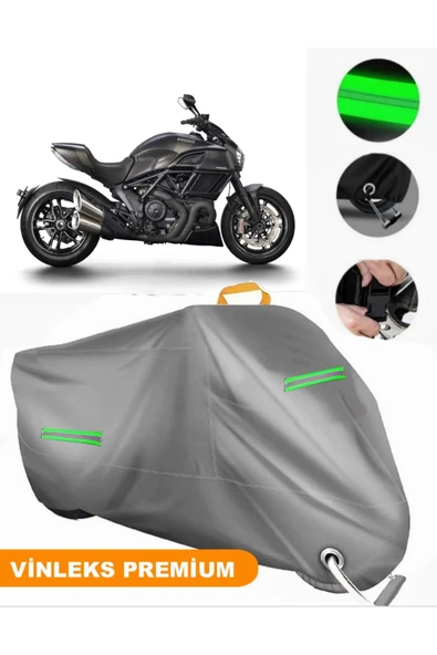 MotoEN  Vinleks Gri Ducati Diavel Carbon Uyumlu Motosiklet Brandası Lüx Kalite (Kilit Uyumlu) ürün görseli