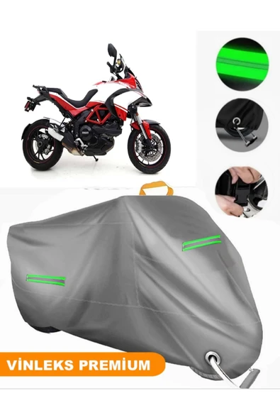 MotoEN  Vinleks Gri Ducati Multistrada 1200 Pikes Peak Uyumlu Motosiklet Brandası Lüx Kalite (Kilit Uyumlu) ürün görseli