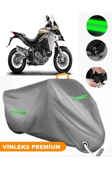 MotoEN  Vinleks Gri Ducati Multistrada 1200 Enduro Uyumlu Motosiklet Brandası Lüx Kalite (Kilit Uyumlu) ürün görseli