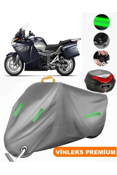 MotoEN  Vinleks Gri Bmw K 1300 GT Arka Çanta Uyumlu Motosiklet Brandası (Kilit Uyumlu) ürün görseli