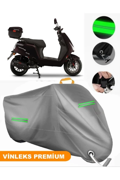 MotoEN  Vinleks Gri Falcon Techno 50 Uyumlu Motosiklet Brandası Lüx Kalite (Kilit Uyumlu) ürün görseli